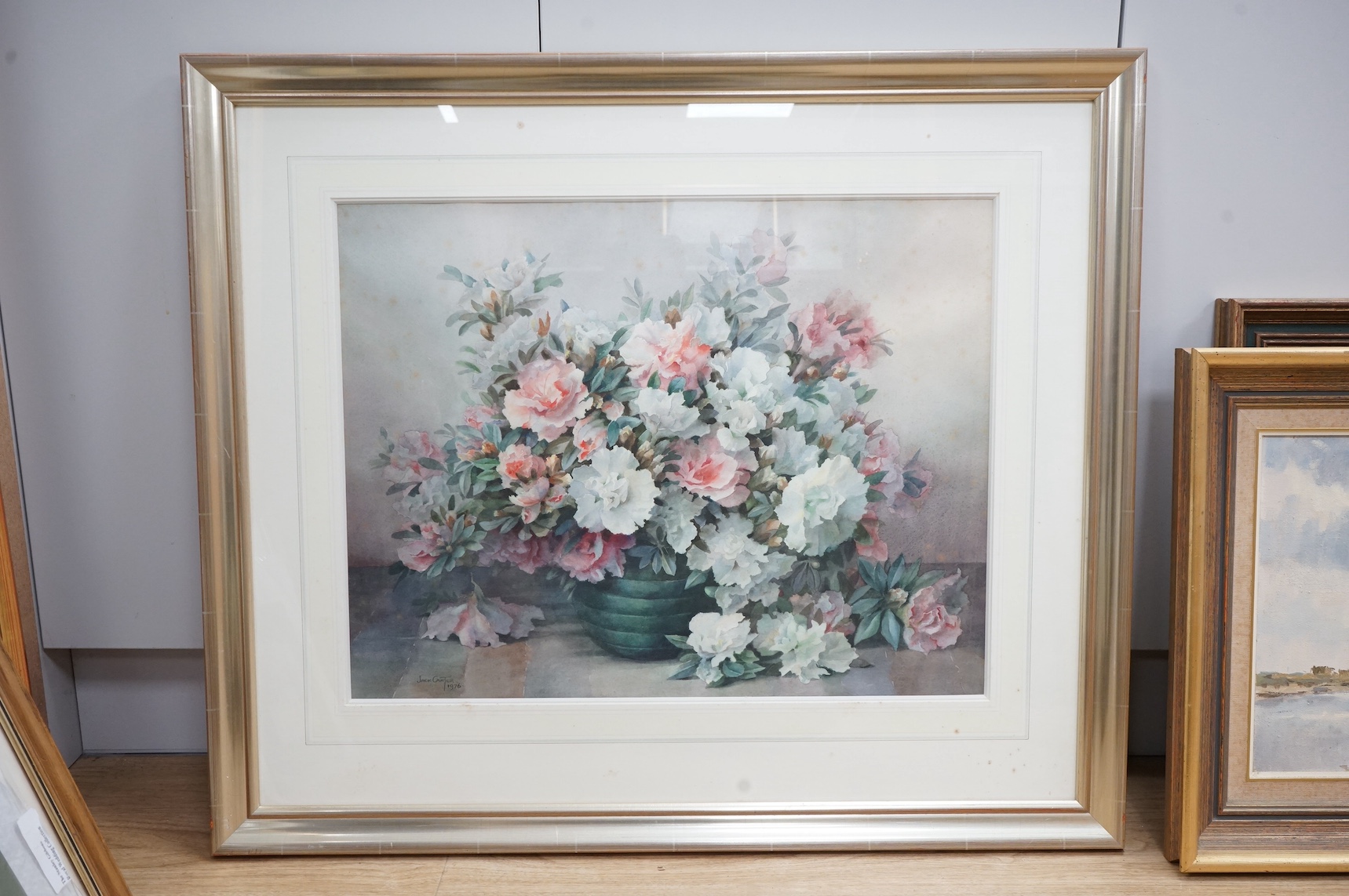 Jack Carter (1912-1992), watercolour, Still life of Azaleas, signed and dated 1976, 43 x 57cm. Condition - foxed